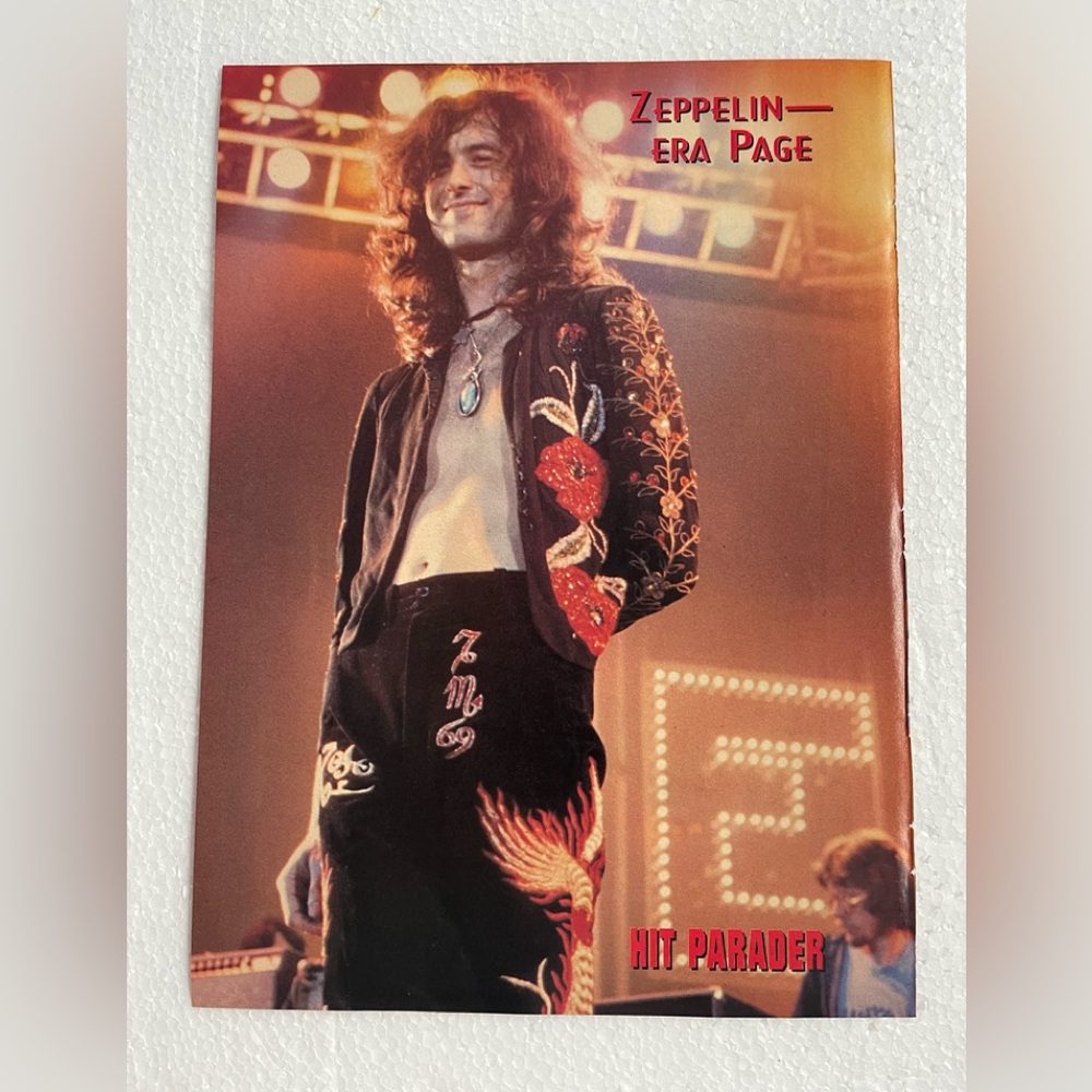 Vintage Hit Parader Pinup of LED zeppelin’s Jimmy Page